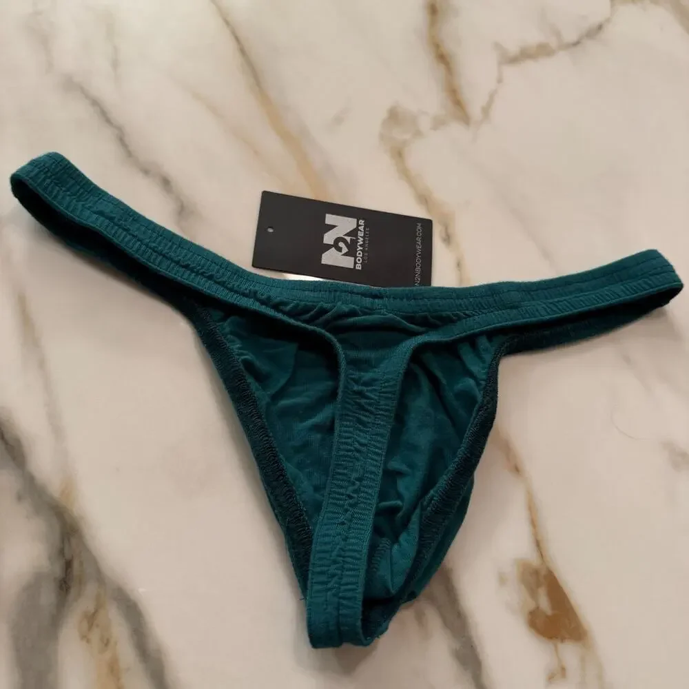Set Of 2 N2N Bodywear Mens Essential Thong Color Persian Green Size Large